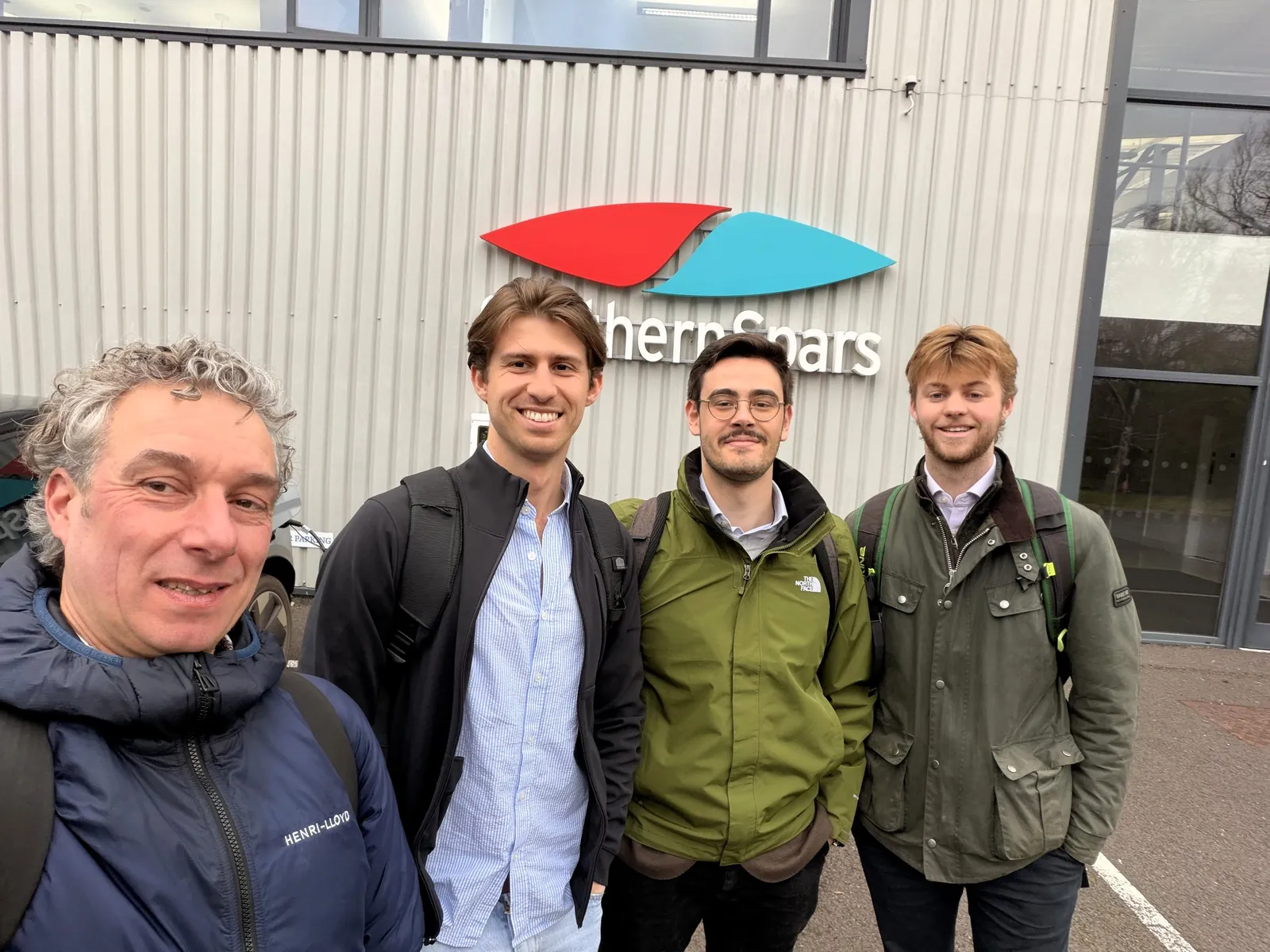 The DRIFT team visiting Southern Spars