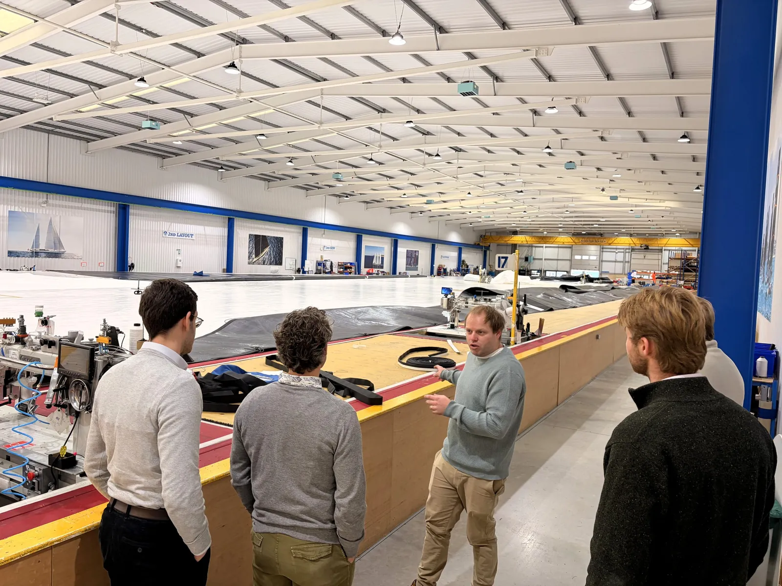 The DRIFT team visiting Southern Spars