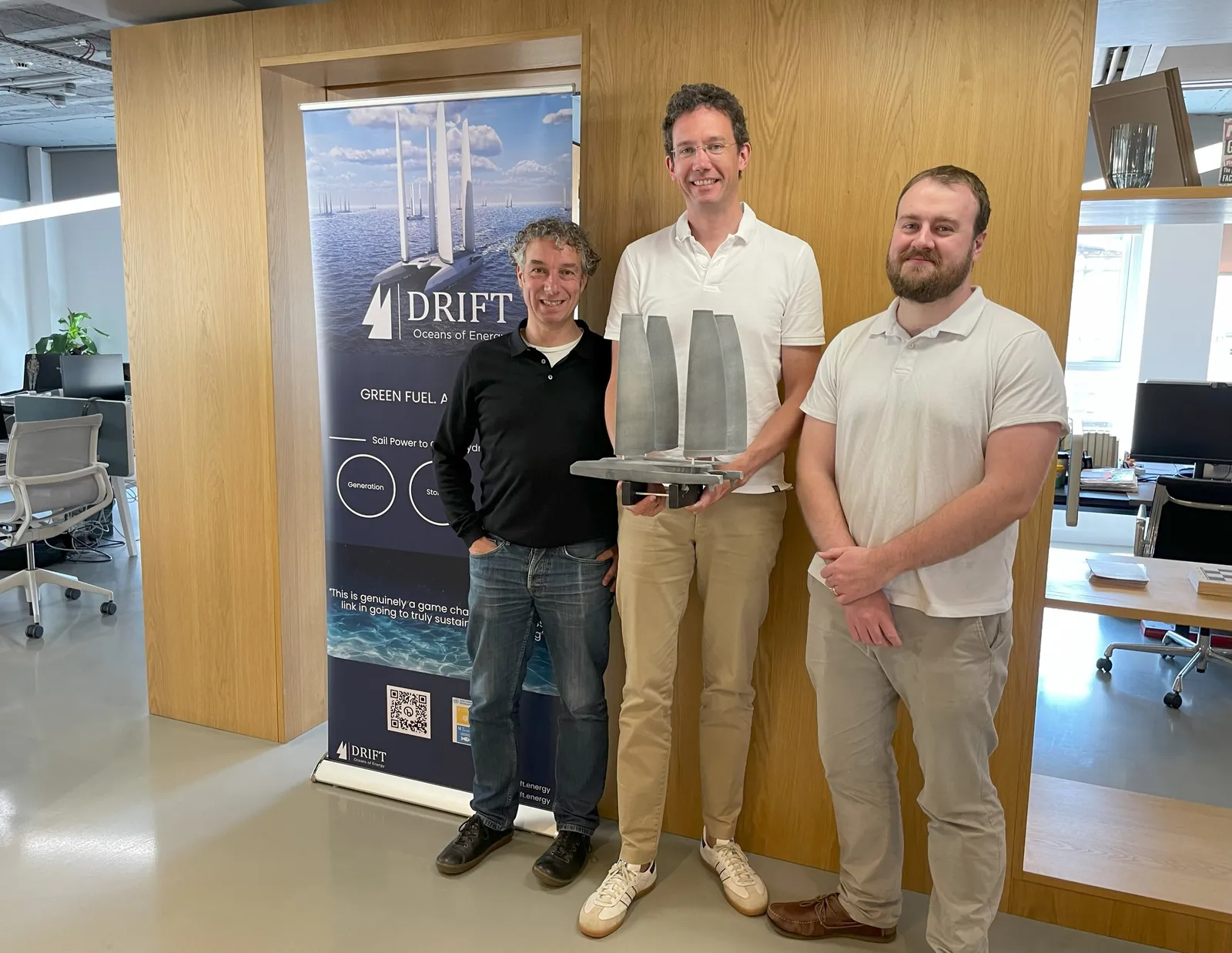 Left to right: Neal Pawson, Ben Medland and Mike Mackay of DRIFT Energy